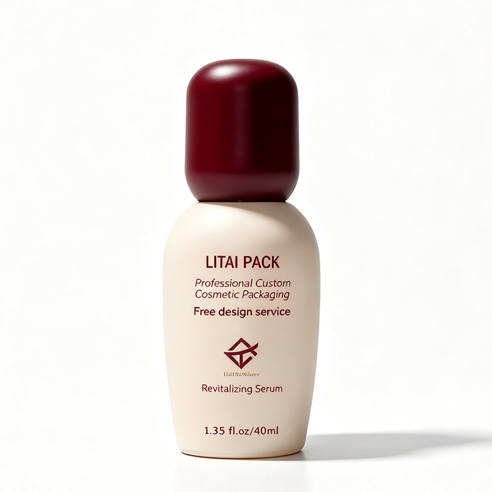 Beige Empty 30 50 100 ml Cream Cosmetic Packaging Set Glass Lotion Jar Serum Pump Bottle Luxury Skincare Glass Packaging Set