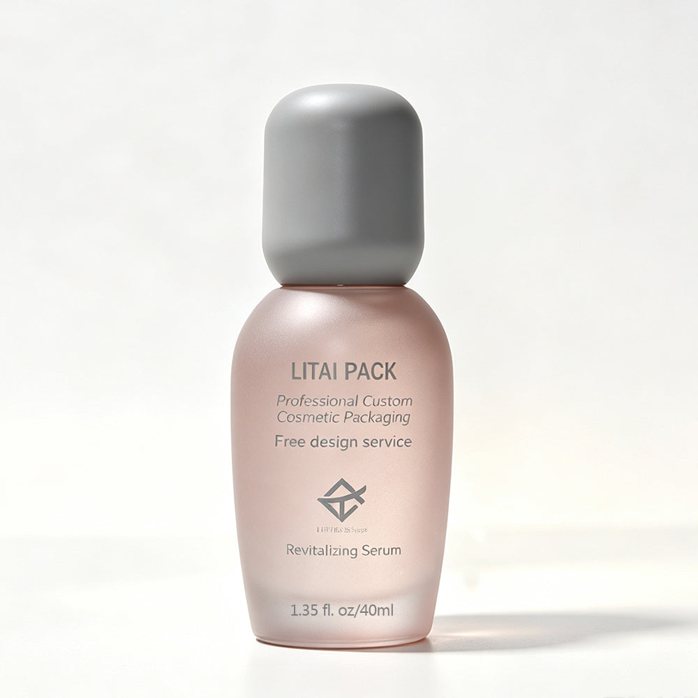 Beige Empty 30 50 100 ml Cream Cosmetic Packaging Set Glass Lotion Jar Serum Pump Bottle Luxury Skincare Glass Packaging Set