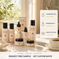 Customized Beige Cosmetic Skincare Packaging 30 100 ml Empty 1oz Cylinder Flat Shoulder Glass Dropper Serum Pump Bottle with Box