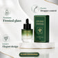 Empty 30ml 40ml 80ml Serum Oil Dropper Pump Bottle Luxury Flat Shoulder Frosted Green Gradient Custom With Box