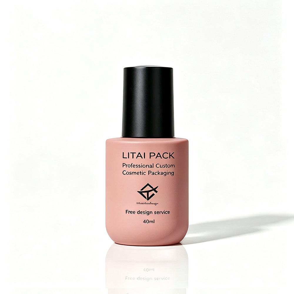 Matte Pink Glass Dropper Bottle Empty Custom 30ml Skin Care Serum Oil Packaging with Box