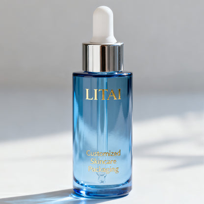 Luxury 30ml 40ml Gradient Color Serum Hair Oil Bottle Empty Cosmetic Bottle Packaging with Dropper