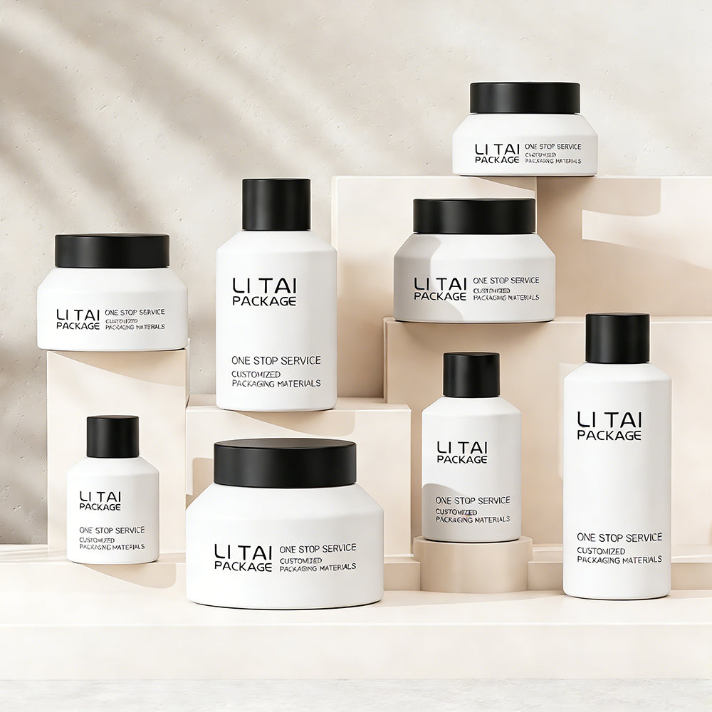 Luxury 100ml Empty Glass Cosmetic Packaging Bottles Jar 30ml 60ml Glass Dropper Set for Face Moisturizer Creams