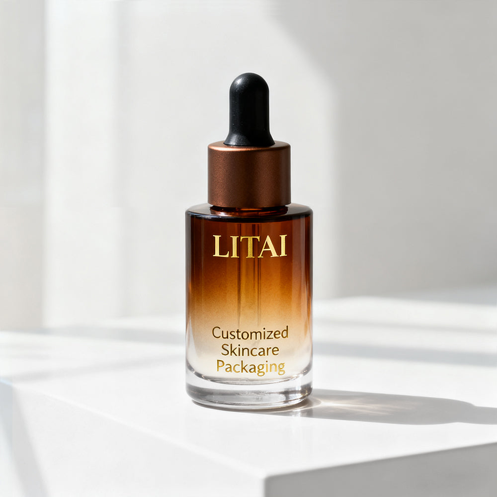 100 ml Cuticle Hair Gradient Transparent Glass Serum Dropper Bottle Essential Oil Bottle With Glass Pipette