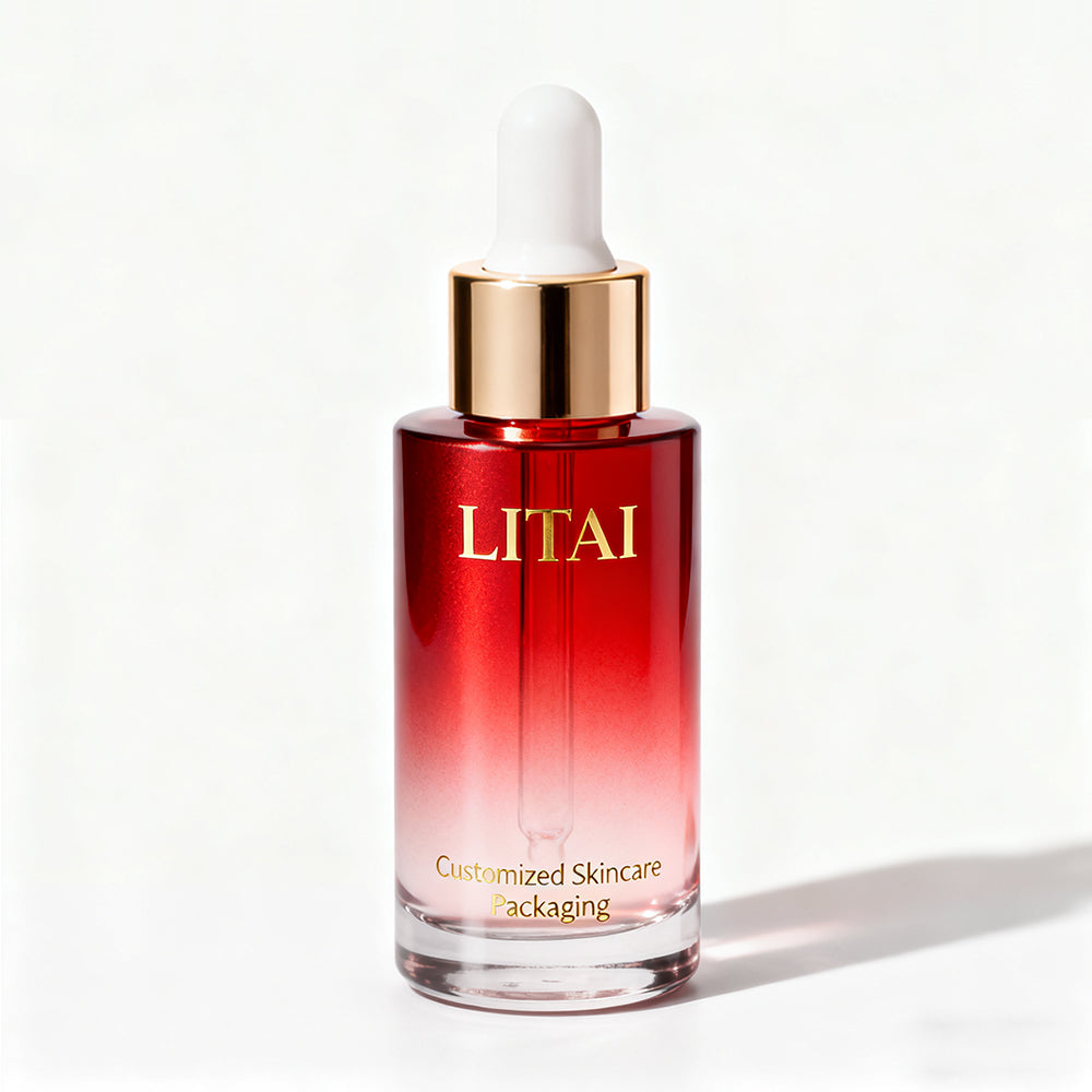 100 ml Cuticle Hair Gradient Transparent Glass Serum Dropper Bottle Essential Oil Bottle With Glass Pipette