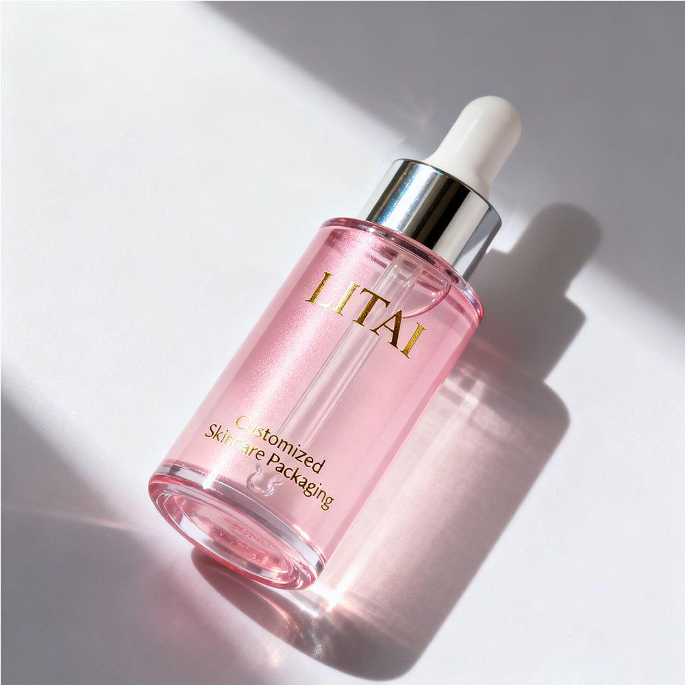 Luxury 30ml 40ml Gradient Color Serum Hair Oil Bottle Empty Cosmetic Bottle Packaging with Dropper