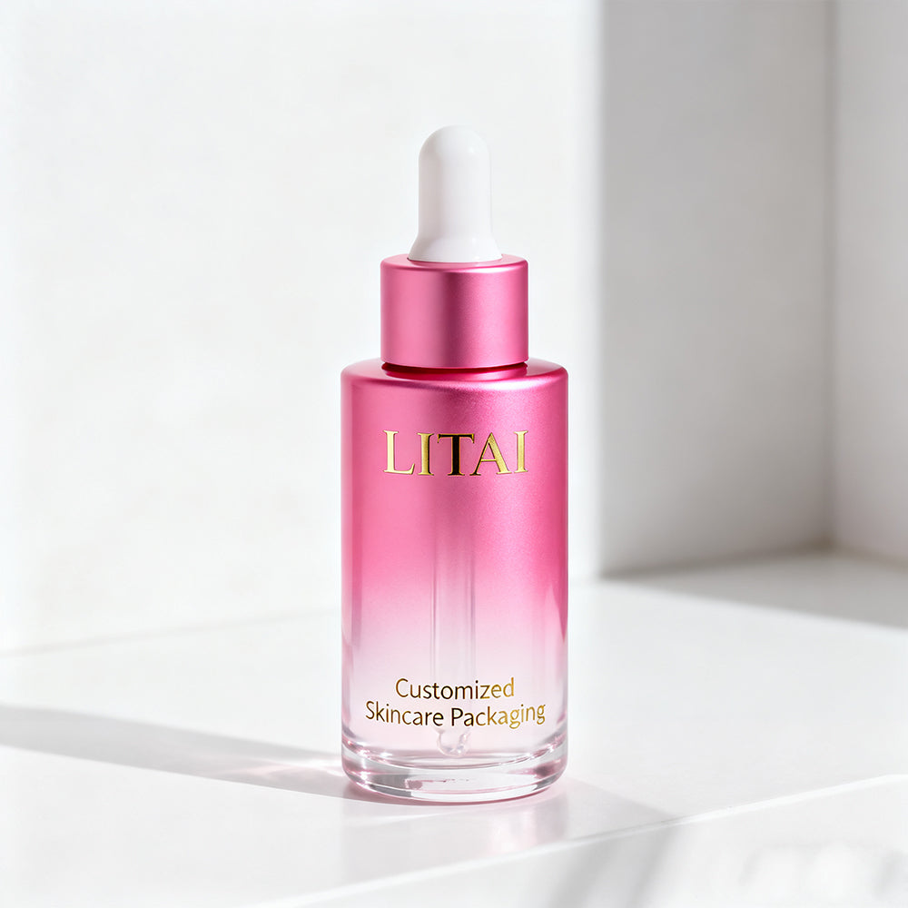 100 ml Cuticle Hair Gradient Transparent Glass Serum Dropper Bottle Essential Oil Bottle With Glass Pipette