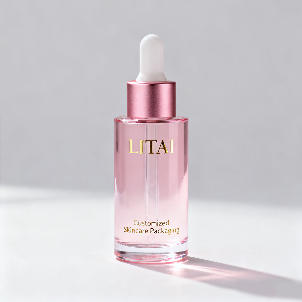 Luxury 30ml 40ml Gradient Color Serum Hair Oil Bottle Empty Cosmetic Bottle Packaging with Dropper