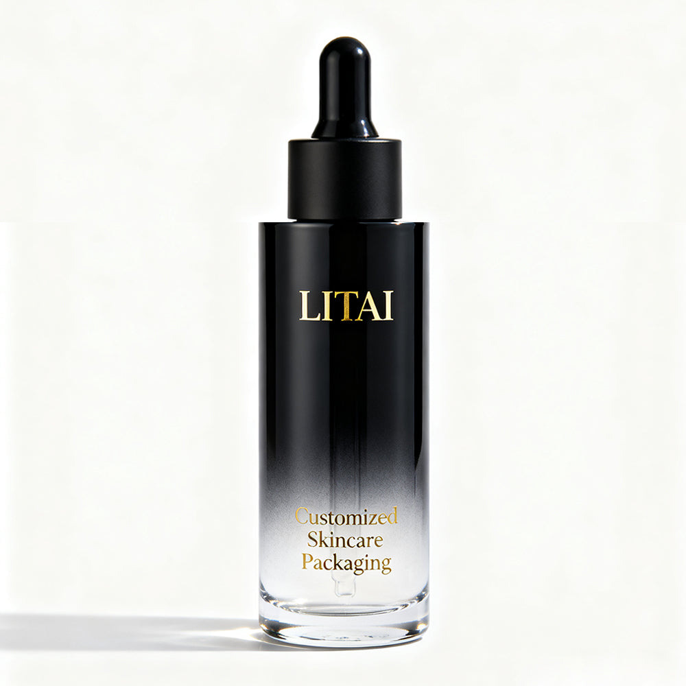 100 ml Cuticle Hair Gradient Transparent Glass Serum Dropper Bottle Essential Oil Bottle With Glass Pipette