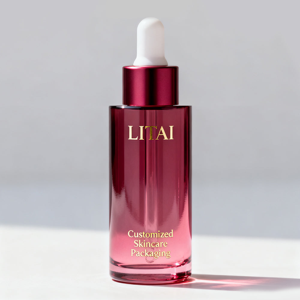 Luxury 30ml 40ml Gradient Color Serum Hair Oil Bottle Empty Cosmetic Bottle Packaging with Dropper