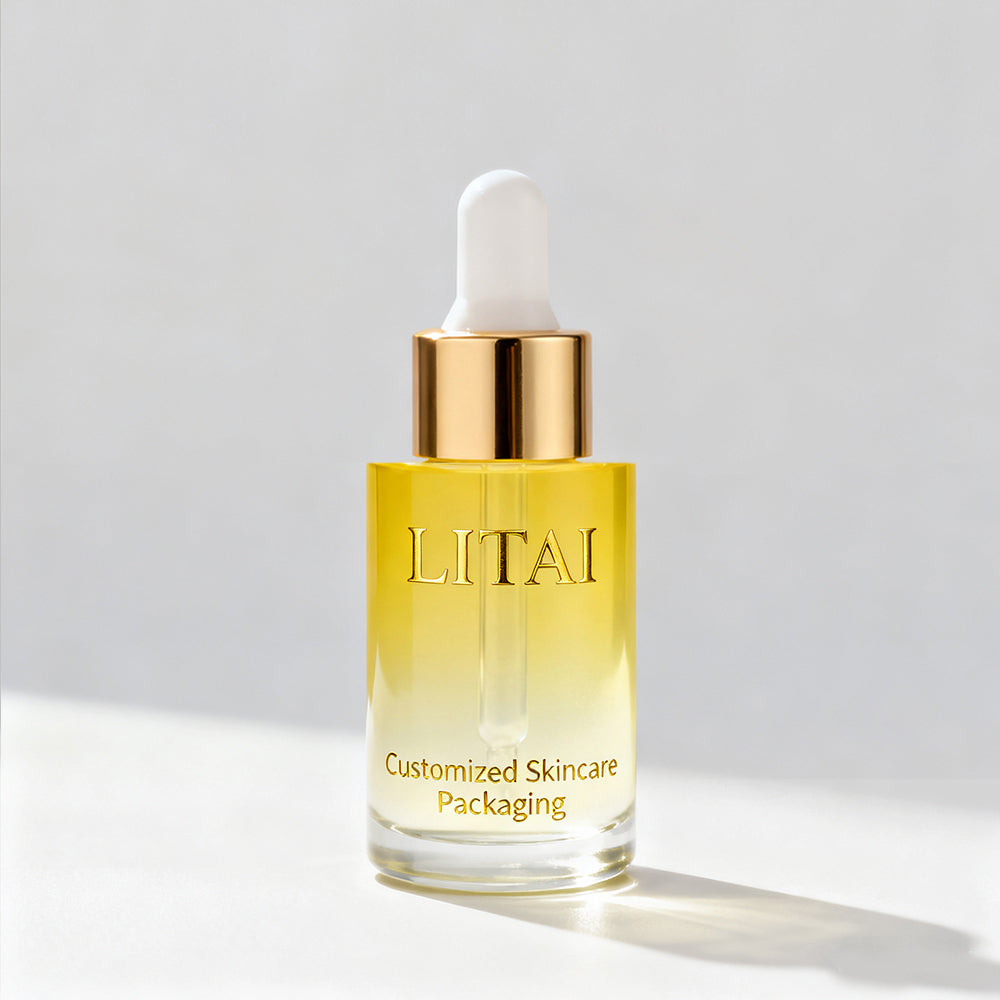 100 ml Cuticle Hair Gradient Transparent Glass Serum Dropper Bottle Essential Oil Bottle With Glass Pipette