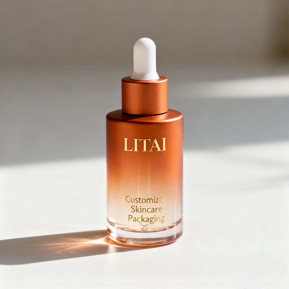 100 ml Cuticle Hair Gradient Transparent Glass Serum Dropper Bottle Essential Oil Bottle With Glass Pipette