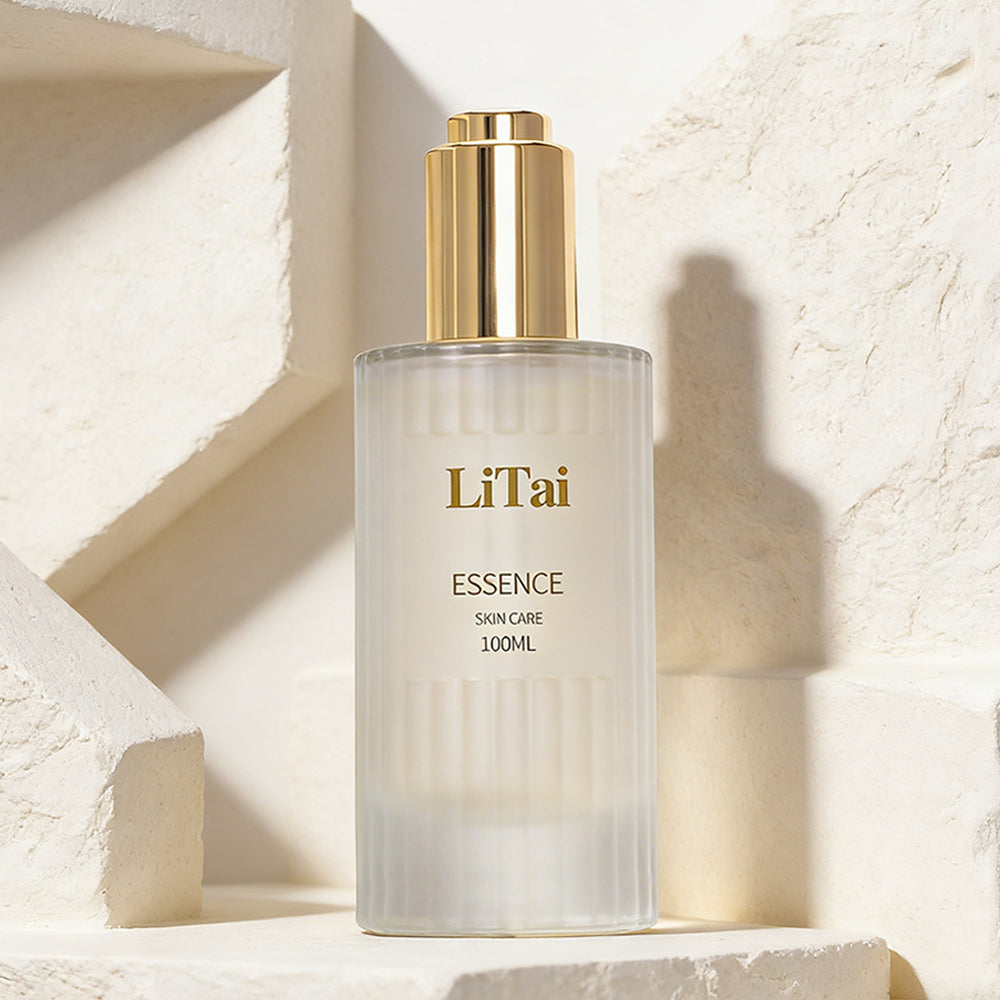 30ml 40ml 100ml Frosted Glass Pump Lotion Spray Cream Bottle Glass Dropper Serum Bottle with Gold Top