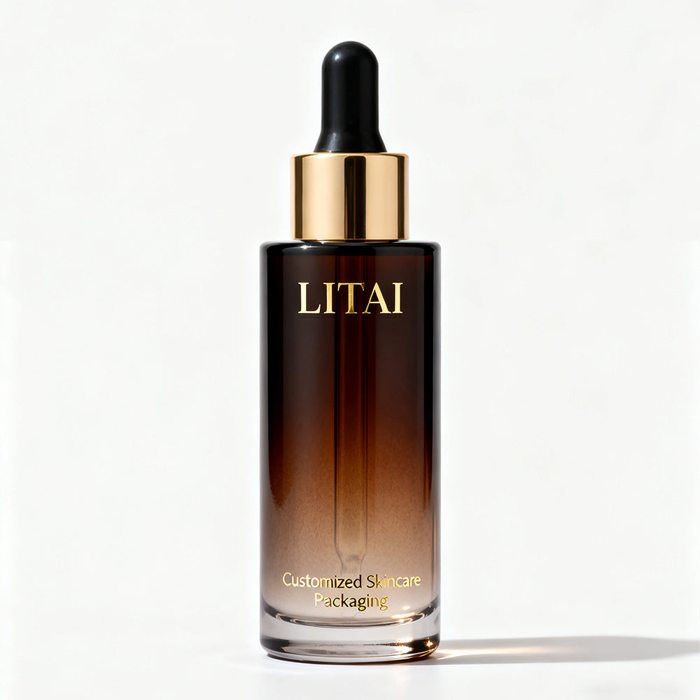 100 ml Cuticle Hair Gradient Transparent Glass Serum Dropper Bottle Essential Oil Bottle With Glass Pipette