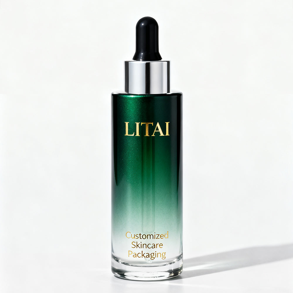 100 ml Cuticle Hair Gradient Transparent Glass Serum Dropper Bottle Essential Oil Bottle With Glass Pipette