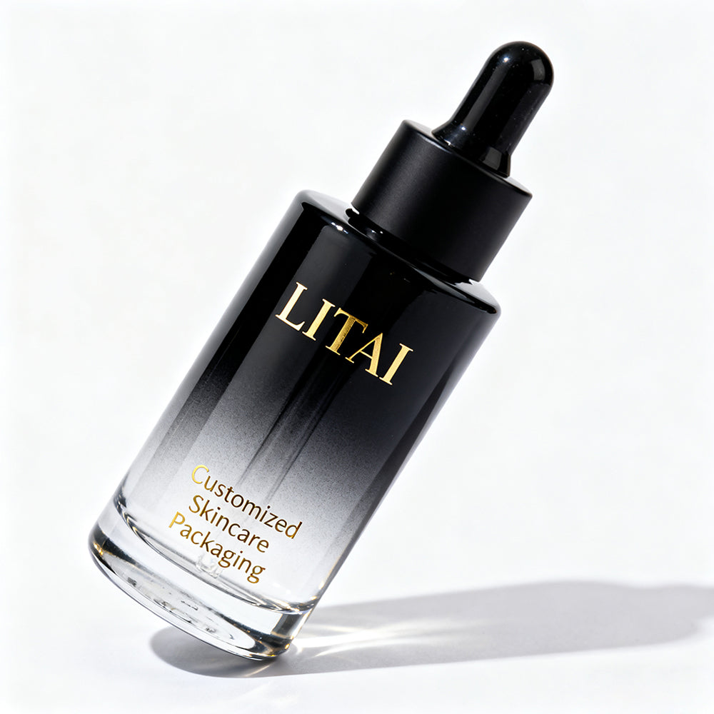 100 ml Cuticle Hair Gradient Transparent Glass Serum Dropper Bottle Essential Oil Bottle With Glass Pipette