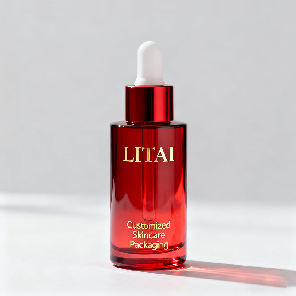 100 ml Cuticle Hair Gradient Transparent Glass Serum Dropper Bottle Essential Oil Bottle With Glass Pipette