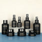 Custom Unique Matte Black Glass Cosmetic Packaging Set Luxury Skincare Packaging Containers Bottle and Jar for Lotion and Cream