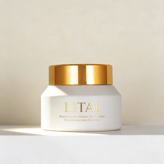 Luxury Glass Cream Jars 50g Cosmetic Body Butter Glass Container Face Cream Jars with Golden Lid