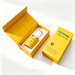 Custom Logo Round 30ml 1oz Empty Orange Glass Dropper Bottle With Gift Magnetic Box