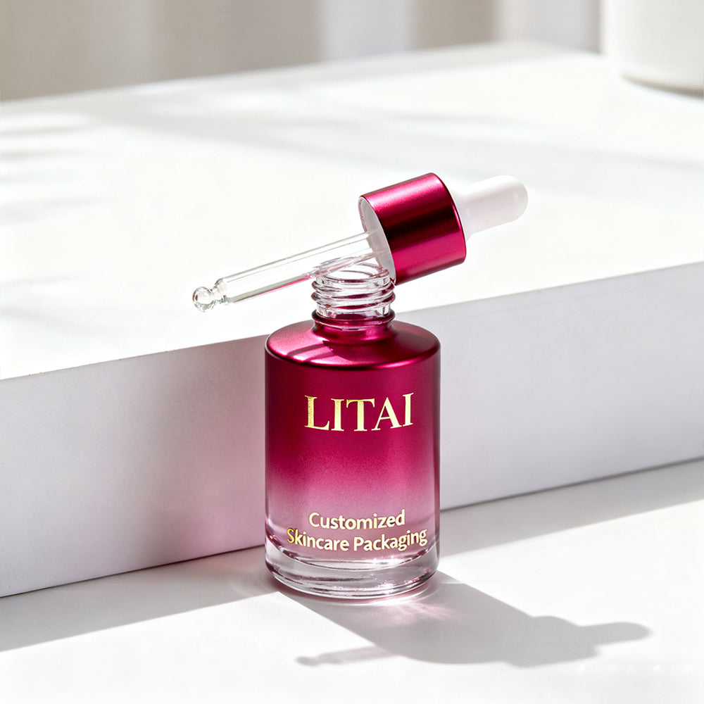 100 ml Cuticle Hair Gradient Transparent Glass Serum Dropper Bottle Essential Oil Bottle With Glass Pipette