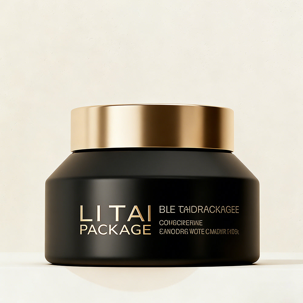 Luxury Glass Cream Jars 50g Cosmetic Body Butter Glass Container Face Cream Jars with Golden Lid