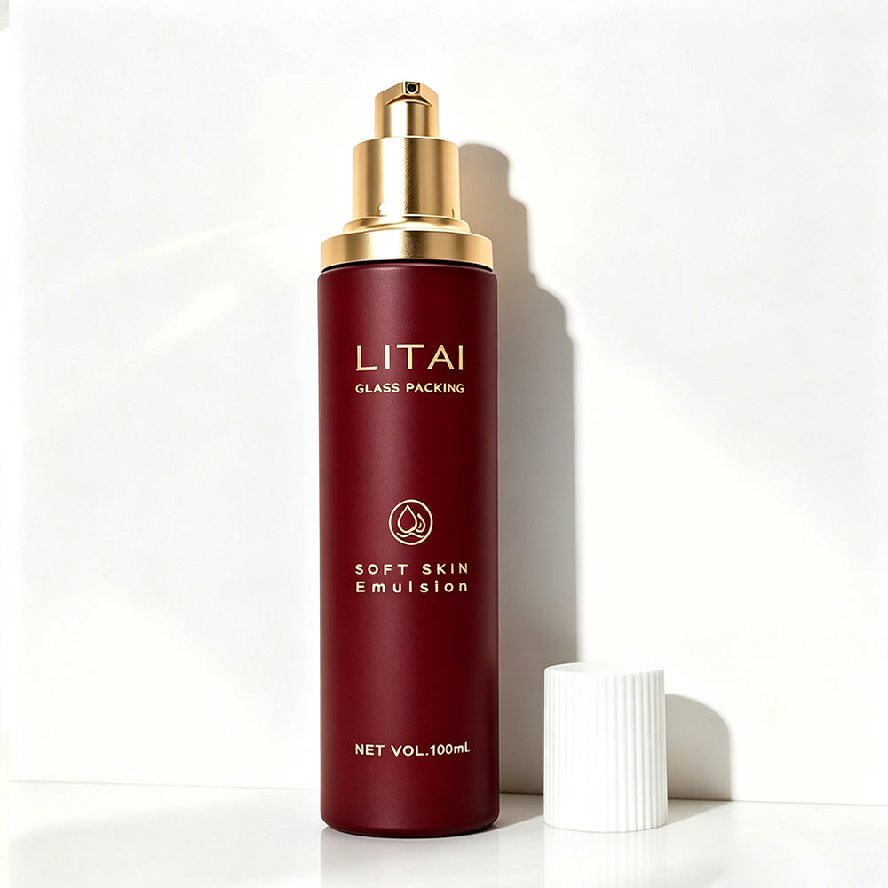 New Design 30ml 60ml 100ml Glass Cosmetic Lotion Serum Bottle Packaging Set Empty Luxury Skincare Cream Pump Bottle