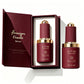 Round Empty 30ml Luxury Serum Bottle Customize Matte Transparent Dark Red Skincare Glass Dropper Bottle With Box