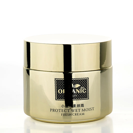 Empty Golden Glass Face Cream Jar 100ml