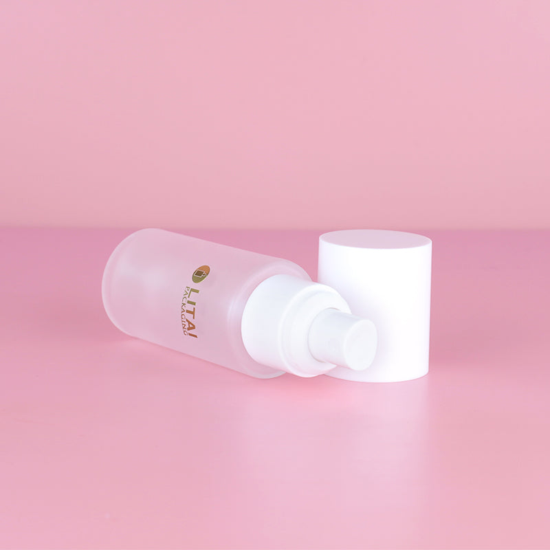 40ml Frosted glass pump bottle for lotion cream