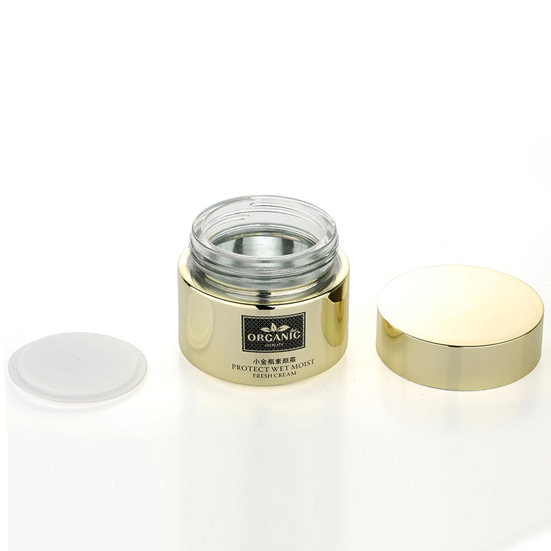 Empty Golden Glass Face Cream Jar 100ml