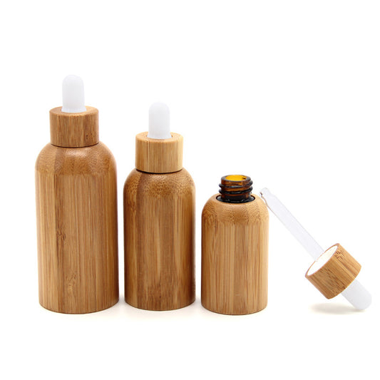 10ml 30ml 50ml Empty Eco-friendly Bamboo Essential Oils Glass Dropper Bottle