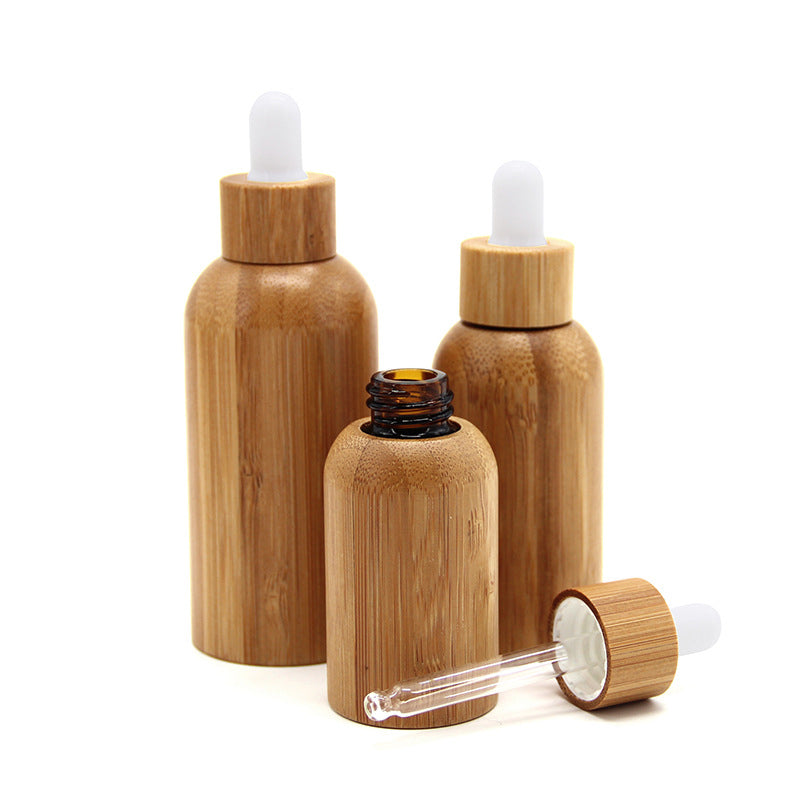 10ml 30ml 50ml Empty Eco-friendly Bamboo Essential Oils Glass Dropper Bottle