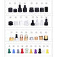 Skin Care Glass Packaging Essential Oil Bottle with Bamboo Wood Caps