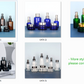 15ml 30ml 60ml 100ml 120ml Slant Shoulder Skincare Glass Bottle With Black Dropper and Jar